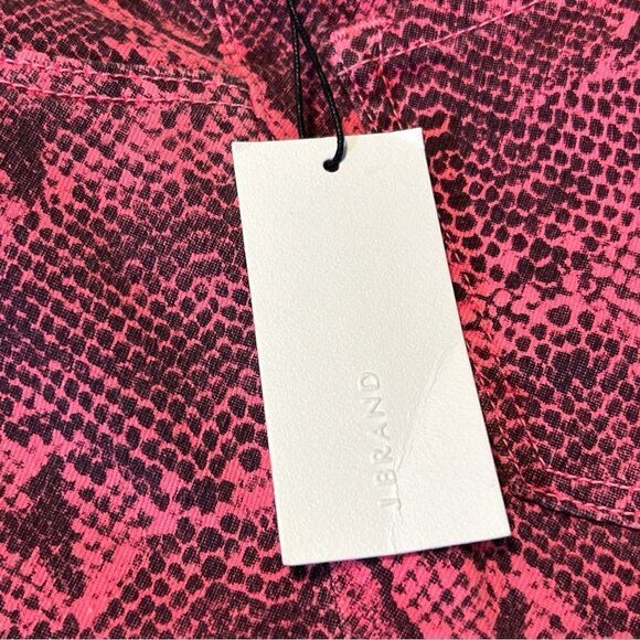 J Brand 620 Mid Rise Super Skinny Neon Pink Boa Print Size 26 - Picture 12 of 12